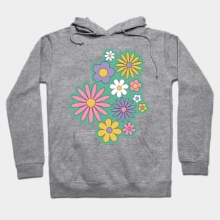 Retro Cartoon Flower Patch Hoodie